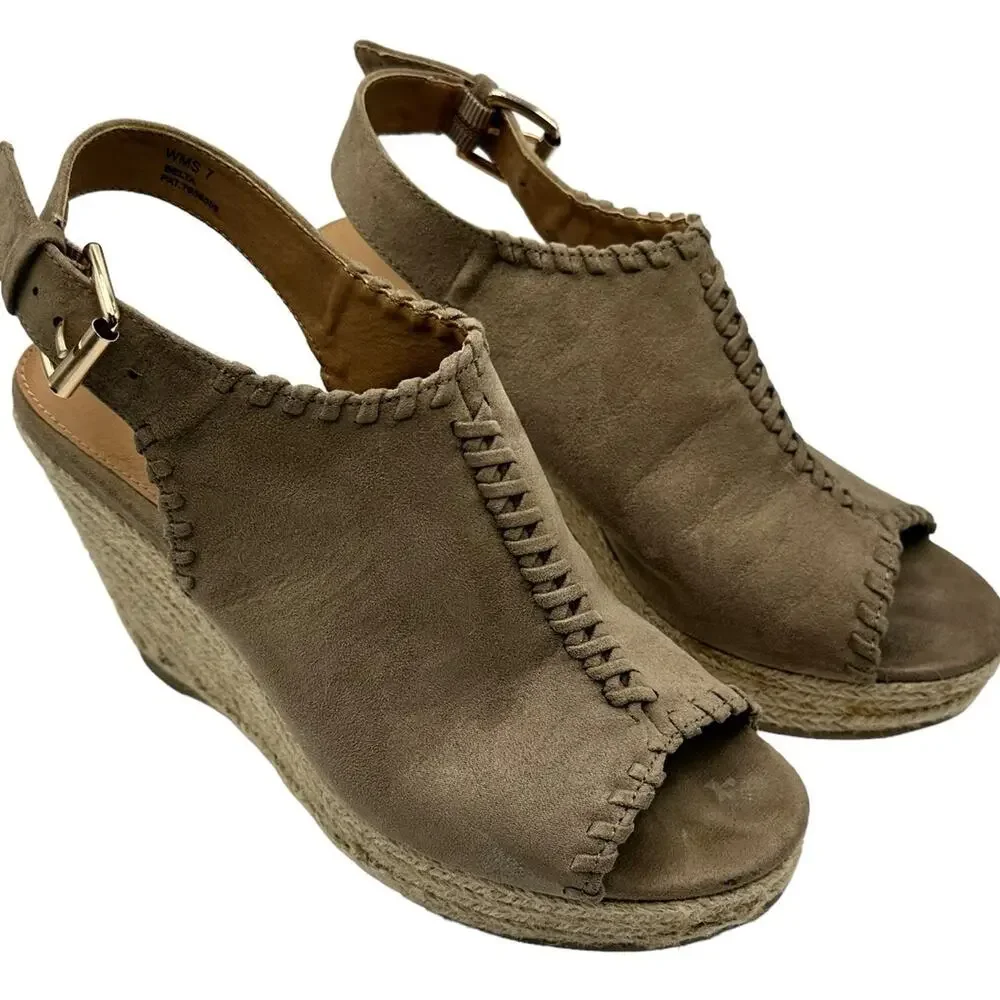Report Suede Espadrille Wedges